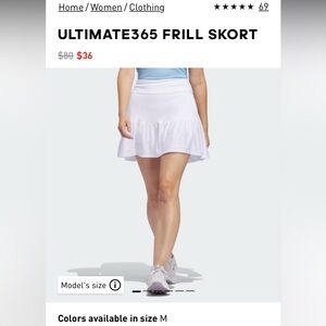 NWT Adidas Ultimate 365 golf skirt